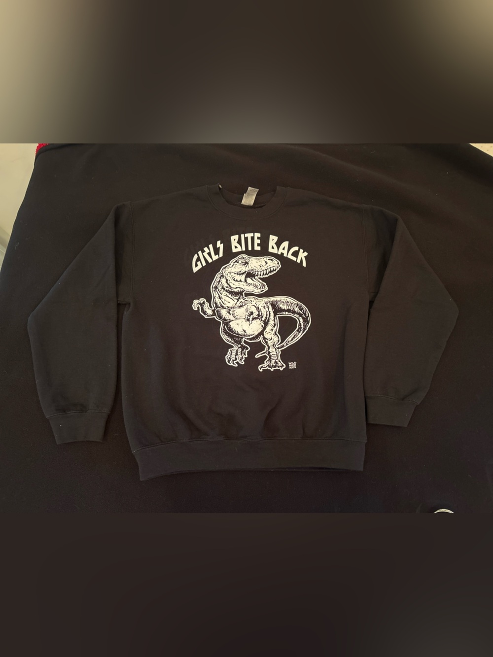 Girls Bite Back Black Graphic Sweatshirt